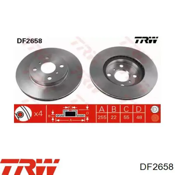 Купить DF2658 TRW Ротор тормозной