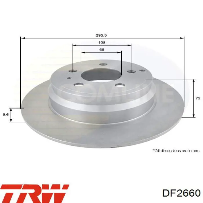 Тормозные диски DF2660 TRW