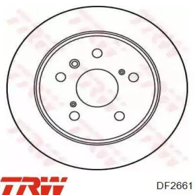 Тормозные диски DF2661 TRW