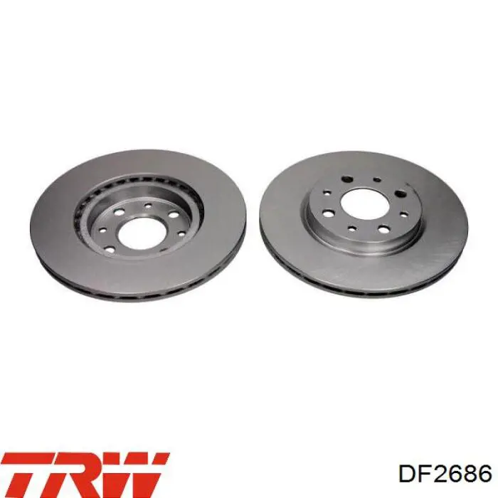 Передние тормозные диски DF2686 TRW