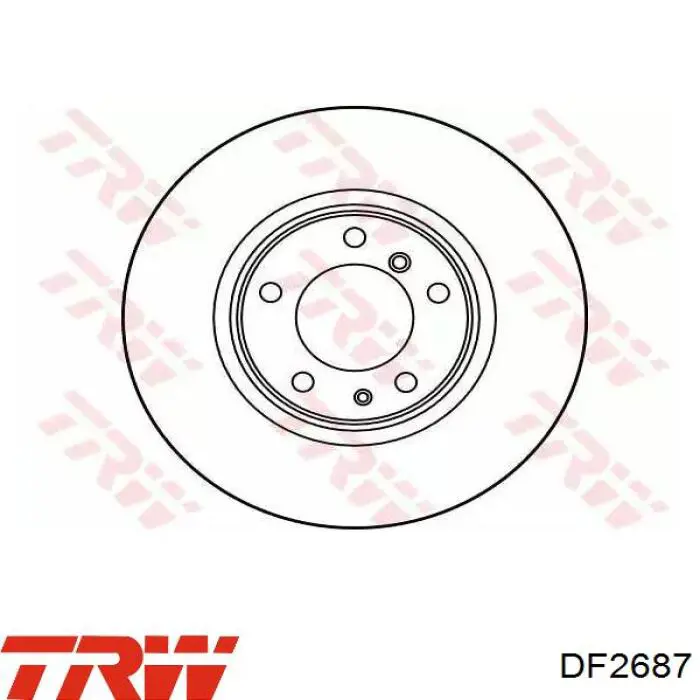 DF2687 TRW диск тормозной передний
