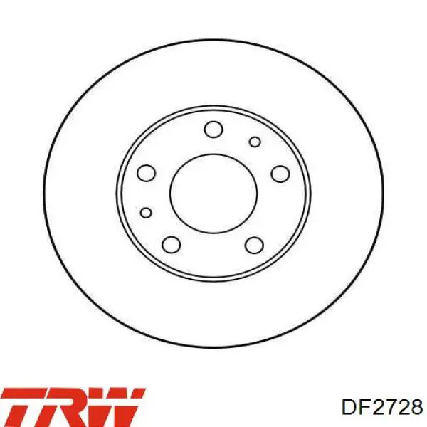 Передний тормозной диск TRW DF2728