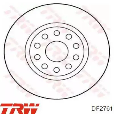 DF2761 TRW диск тормозной передний