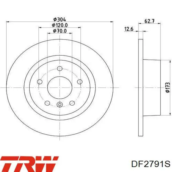 DF2791S TRW Дисковый тормоз