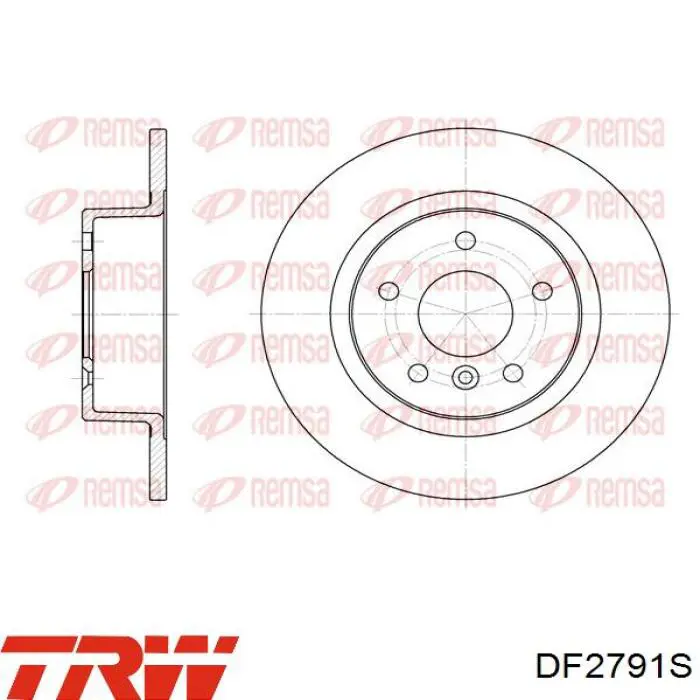 Тормозные диски DF2791S TRW