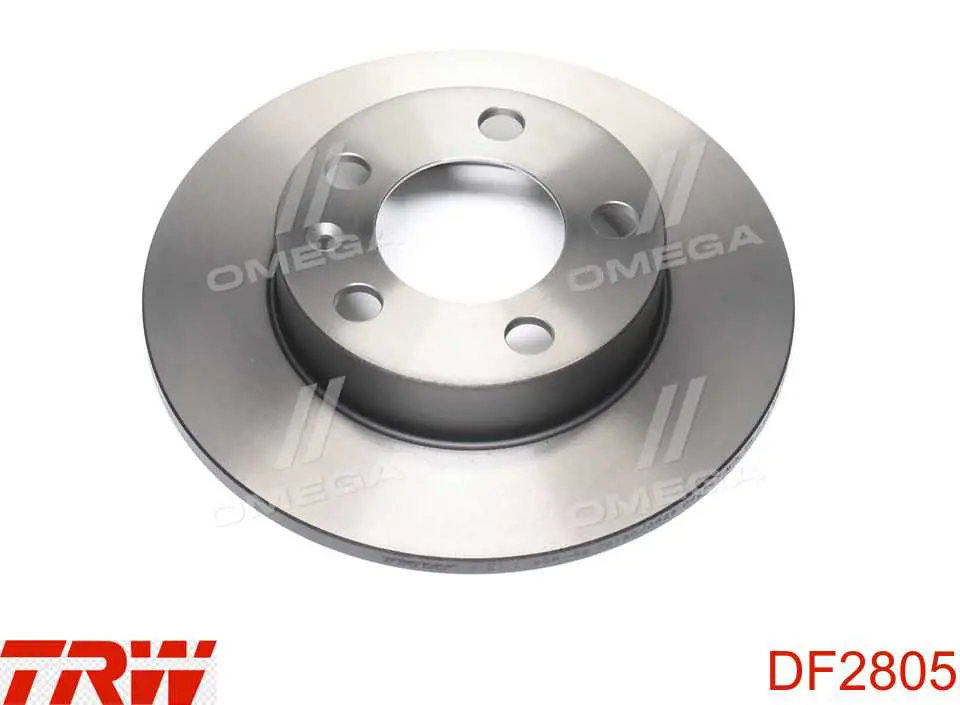 DF2805 TRW диск тормозной задний