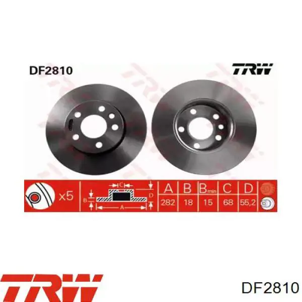 Купить DF2810 TRW Ротор тормозной