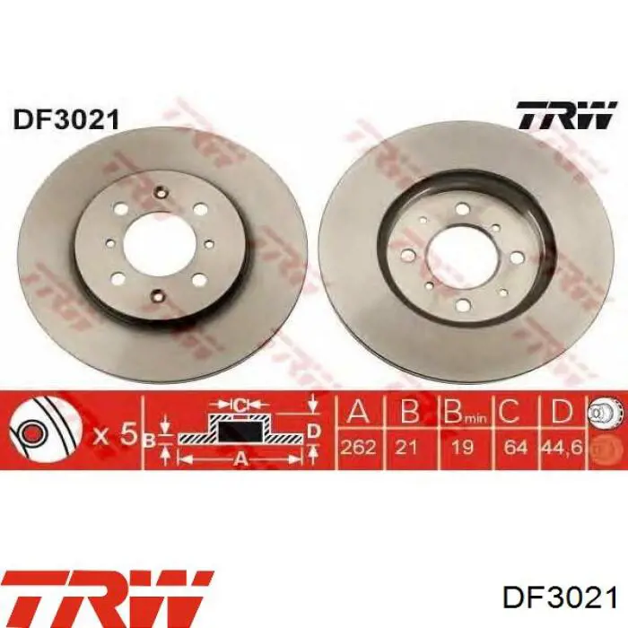 Купить DF3021 TRW Ротор тормозной