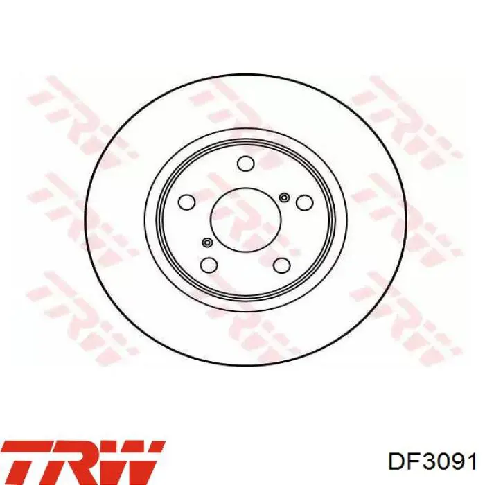 DF3091 TRW диск тормозной передний