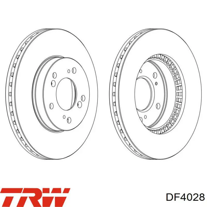 Передний тормозной диск TRW DF4028