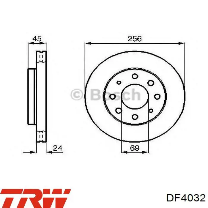 Купить DF4032 TRW Ротор тормозной