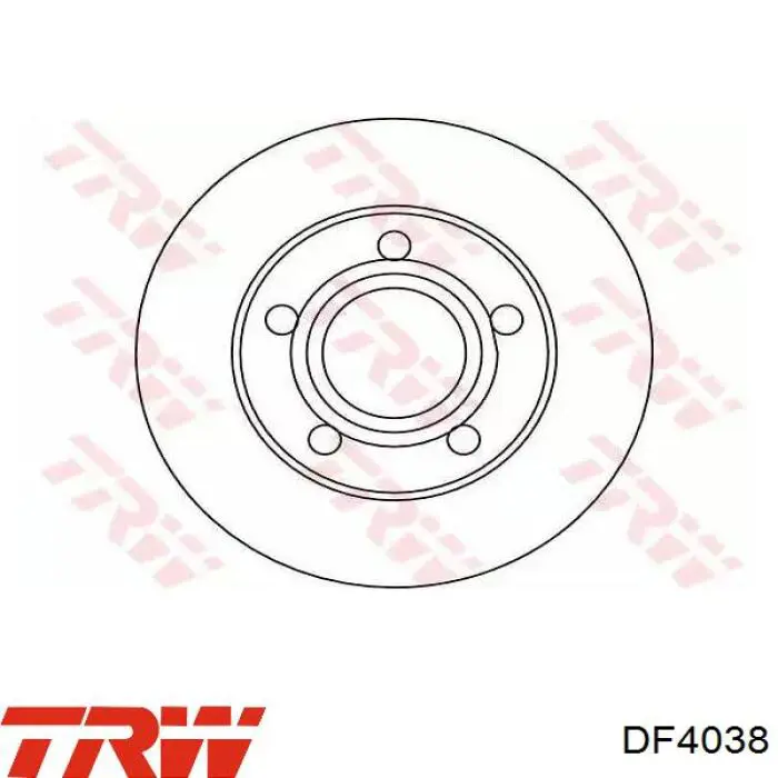DF4038 TRW диск тормозной задний