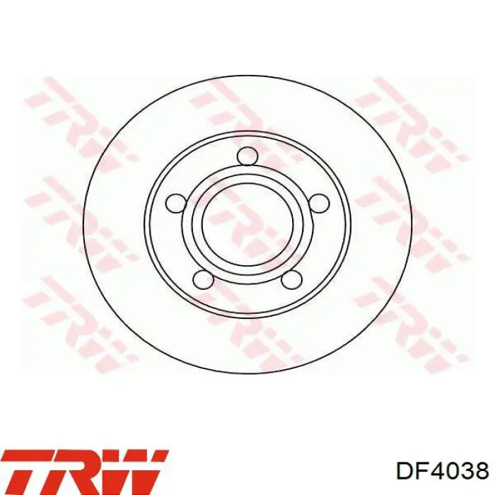 Тормозные диски DF4038 TRW