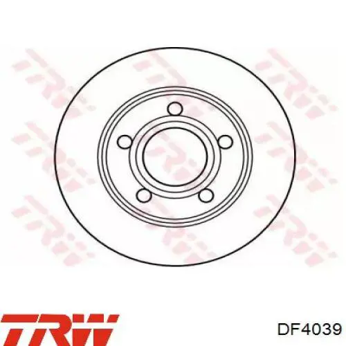DF4039 TRW диск тормозной задний