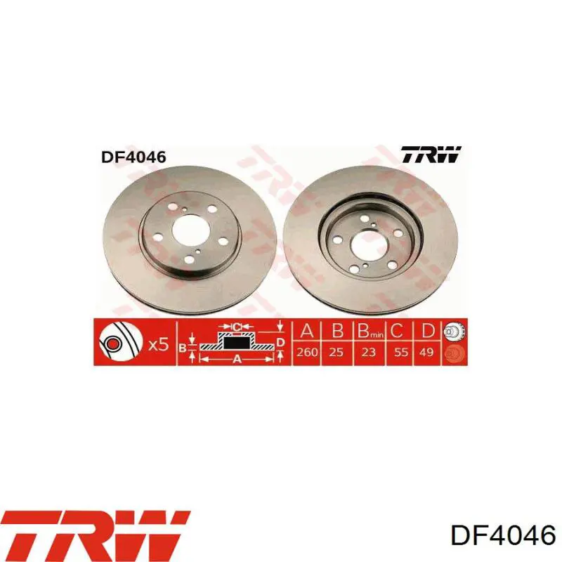Купить DF4046 TRW Ротор тормозной