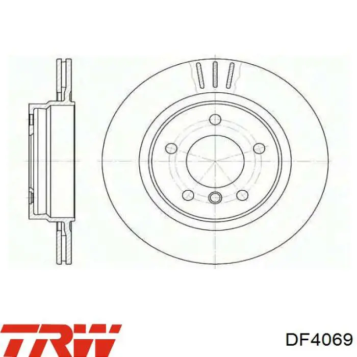 Задний дисковый тормоз TRW DF4069