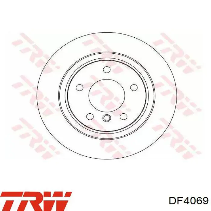 DF4069 TRW диск тормозной задний
