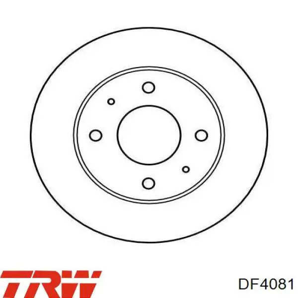 Диск гальмівний передній DF4081 TRW