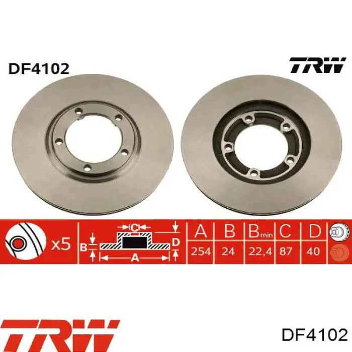 Купить DF4102 TRW Ротор тормозной