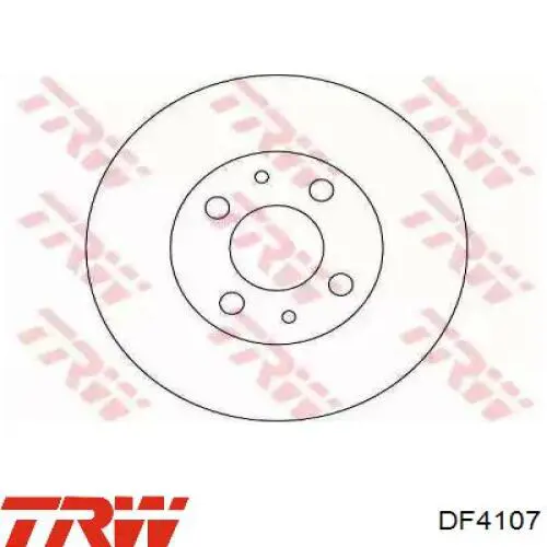 Тормоз дисковый передний TRW DF4107 цена, от 27.94 USD