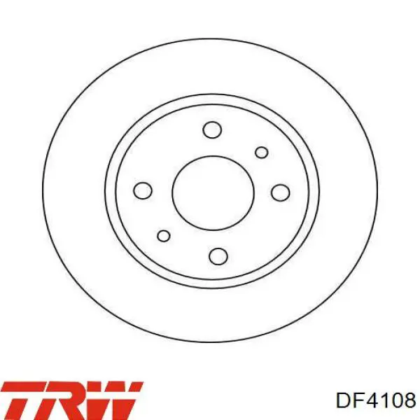 DF4108 TRW диск тормозной передний