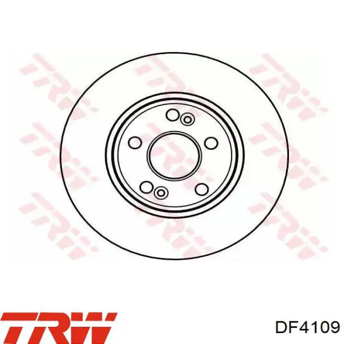 Freno de disco delantero DF4109 TRW