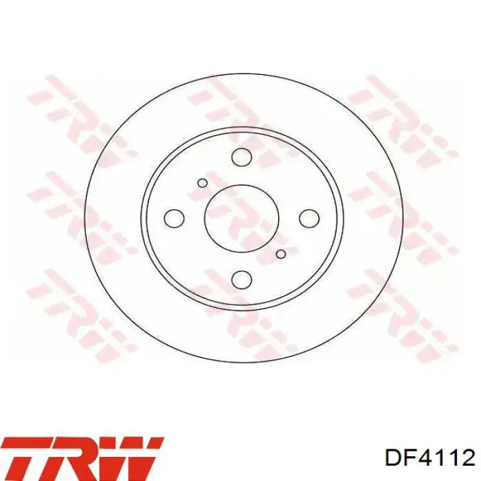 DF4112 TRW диск тормозной передний
