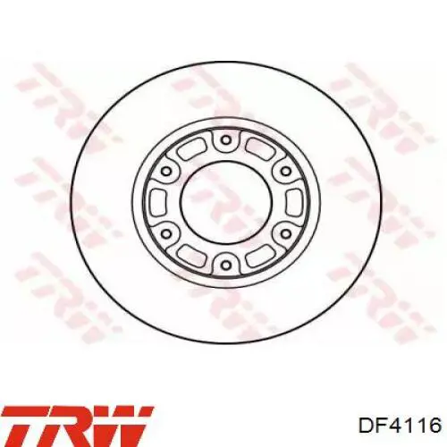 Диск гальмівний передній DF4116 TRW