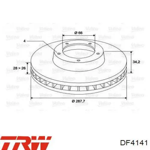 Купить DF4141 TRW Ротор тормозной