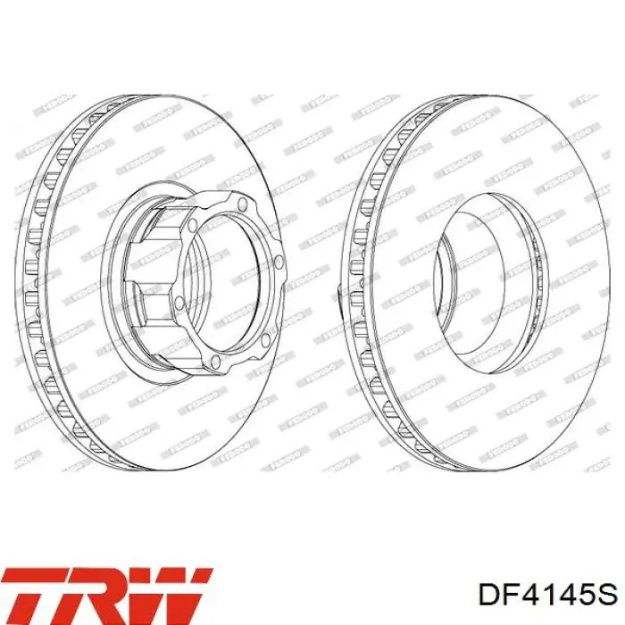 Передние тормозные диски DF4145S TRW