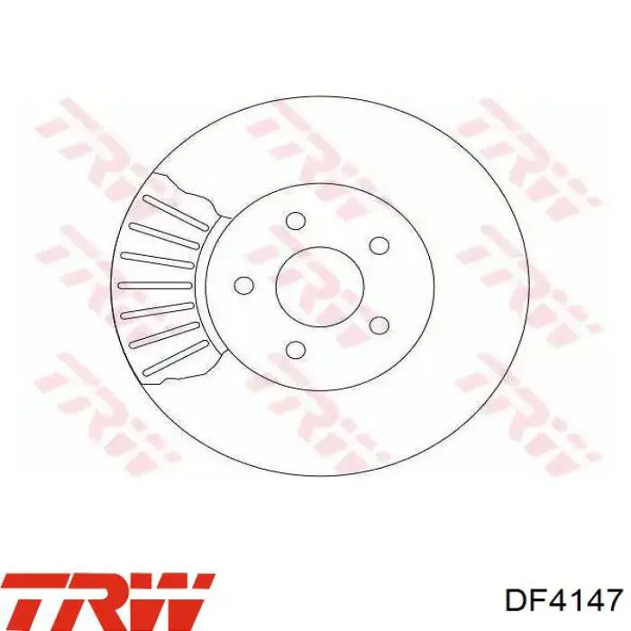 DF4147 TRW диск тормозной передний