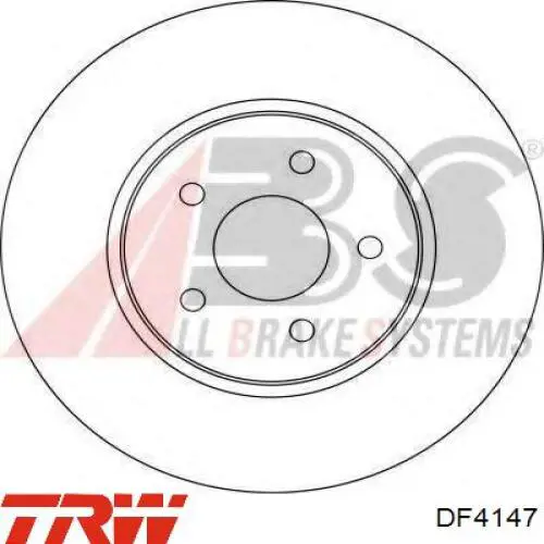 Тормоз дисковый передний TRW DF4147 цена, от 40.53 USD