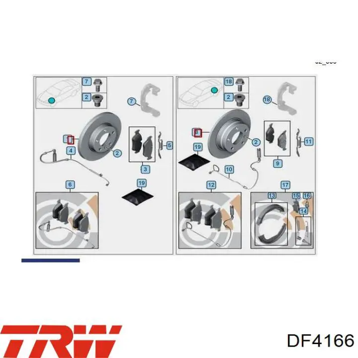 Тормоз дисковый передний TRW DF4166 цена, от 58.78 USD