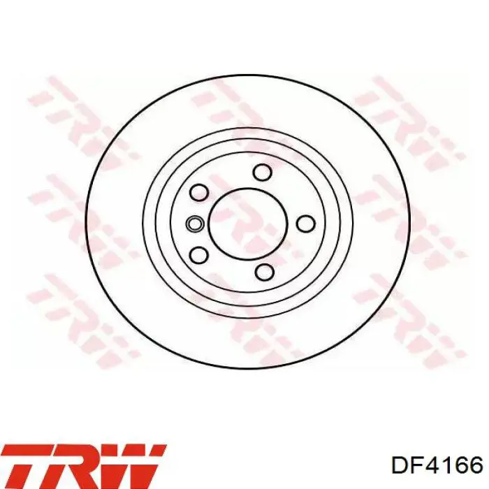 DF4166 TRW диск тормозной передний