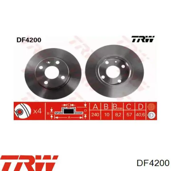 DF29610 Graf диск тормозной задний