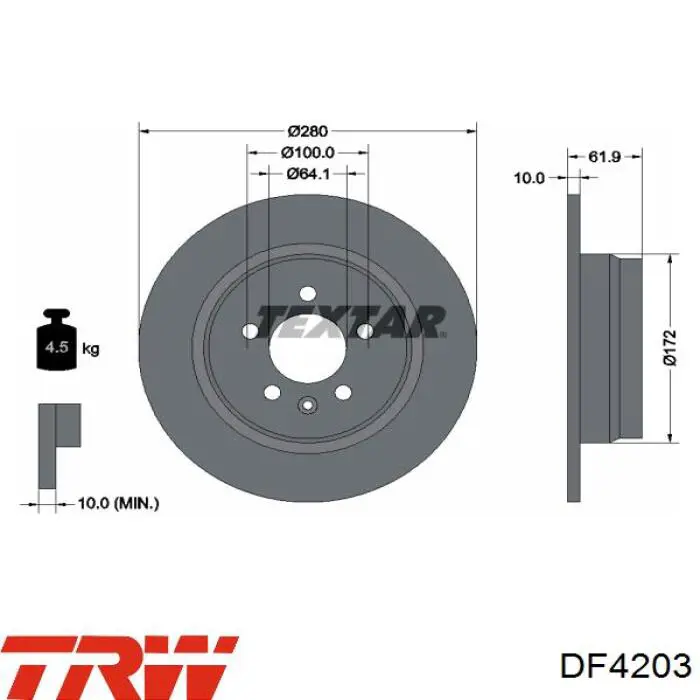 Тормозные диски ADG043233 Blue Print