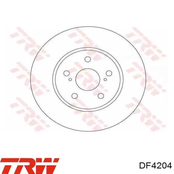 DF4204 TRW диск тормозной передний