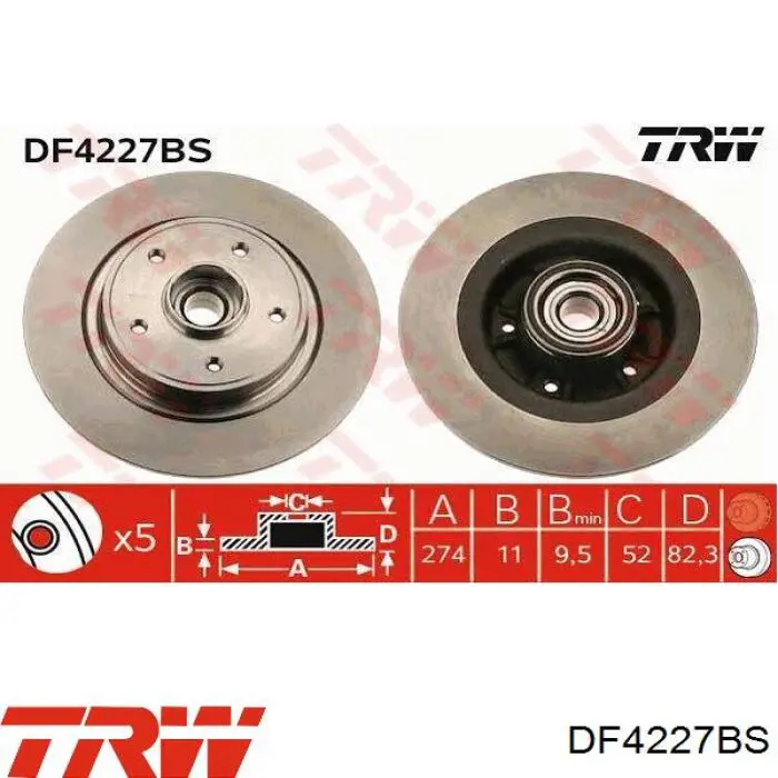 DF4227BS TRW Дисковый тормоз