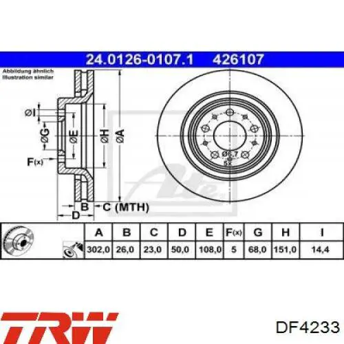 Передние тормозные диски 986478454 Bosch