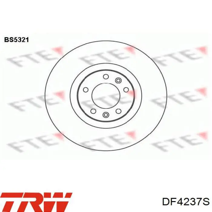 Передний тормозной диск TRW DF4237S