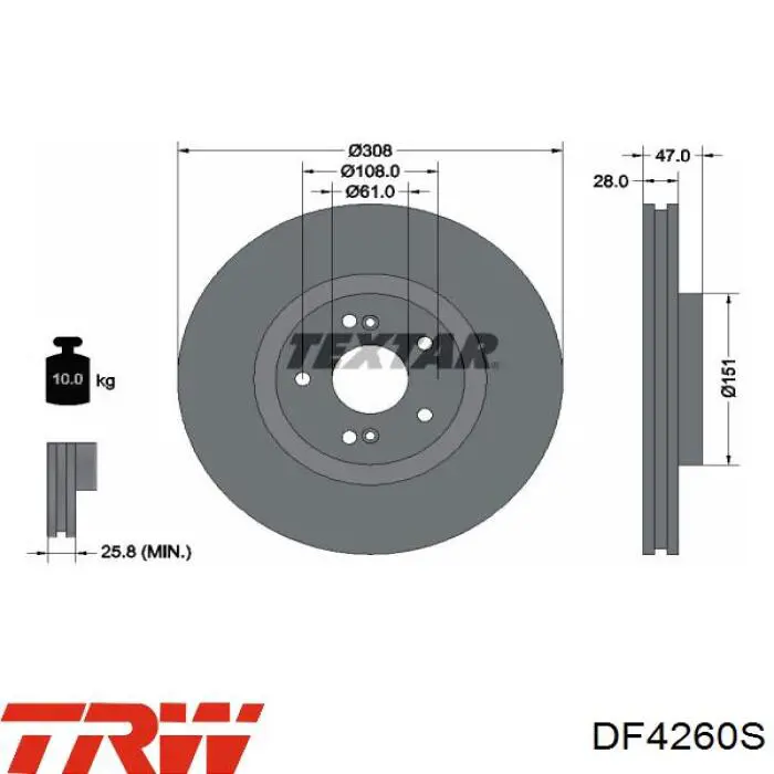 Передние тормозные диски R1013V Samko