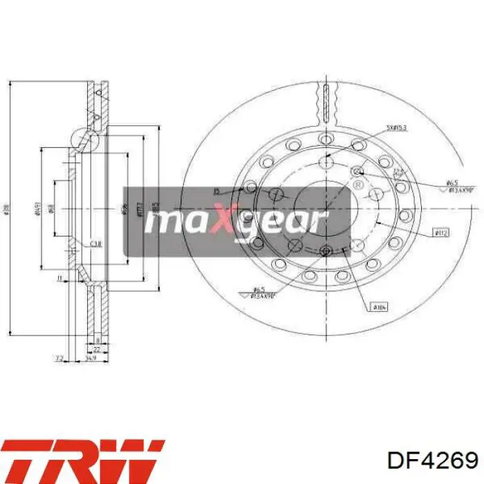 Тормозные диски DF4269 TRW