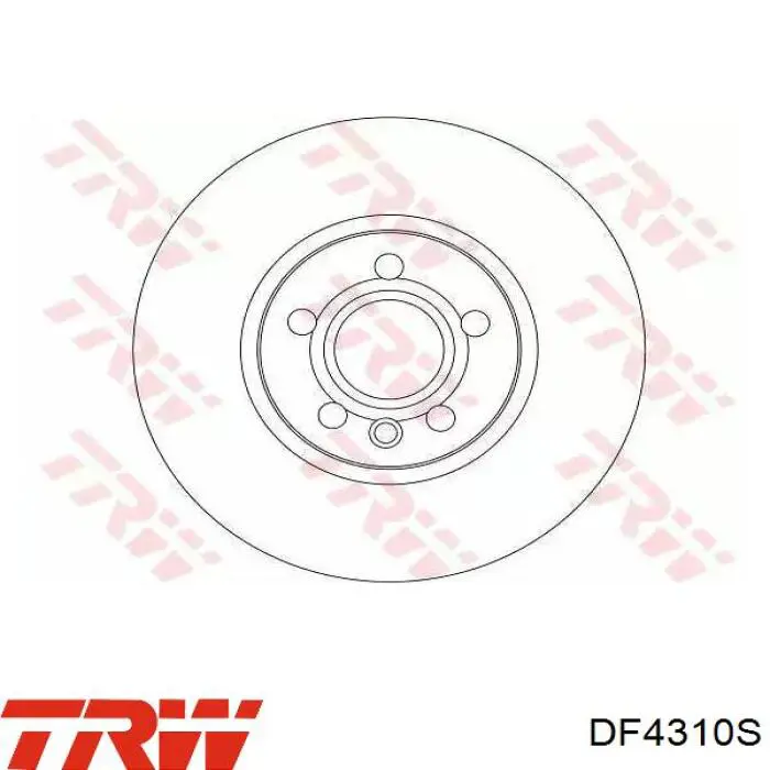 DF4310S TRW диск тормозной передний