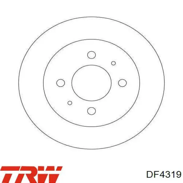 DF4319 TRW диск тормозной задний