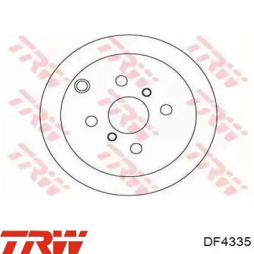 DF4335 TRW диск тормозной задний