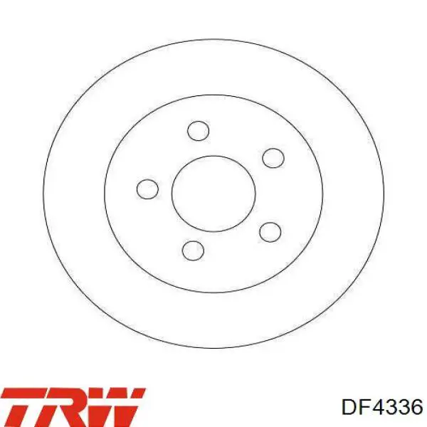 DF4336 TRW диск тормозной задний