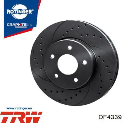 Передние тормозные диски DF4339 TRW