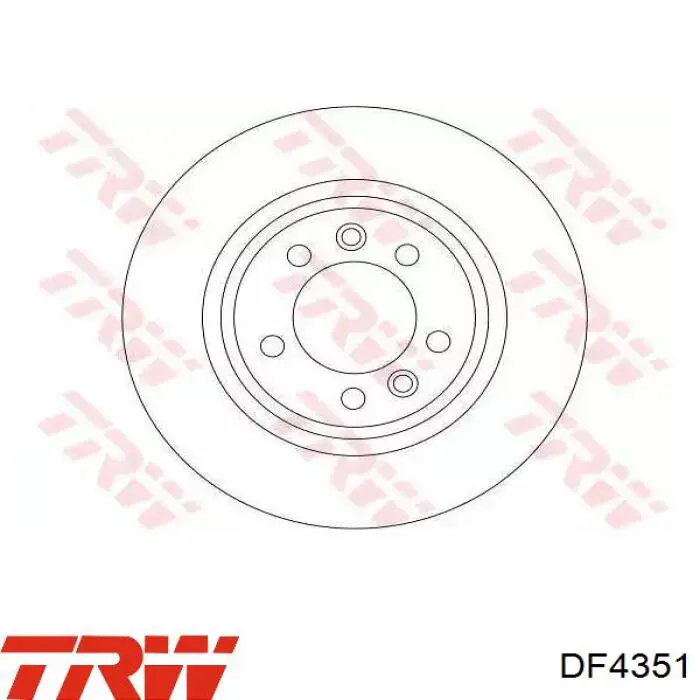 DF4351 TRW диск тормозной задний