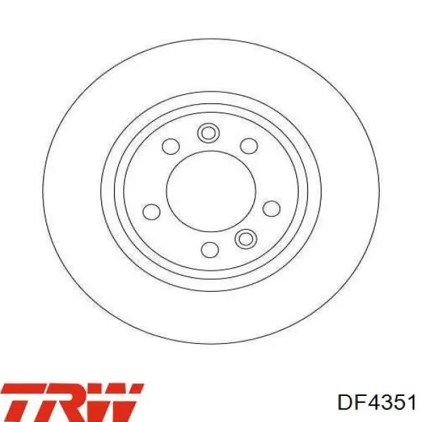 Диск гальмівний задній DF4351 TRW