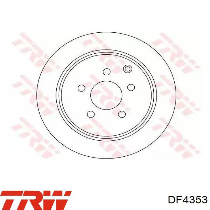 Диск гальмівний задній DF4353 TRW